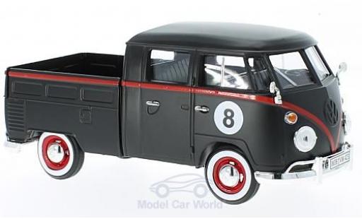 Modelauto Volkswagen T1 Base zwart Hot Rod 1/24 Motormax