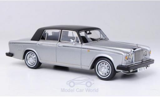 Modelauto Bentley T2 berline Saloon metallic grijs/mat-zwart RHD 1977 1/43 Neo