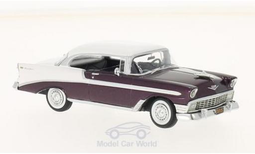 Modelauto Chevrolet Bel Air Coupe Sport wit/metallic rood 1956 1/43 Neo