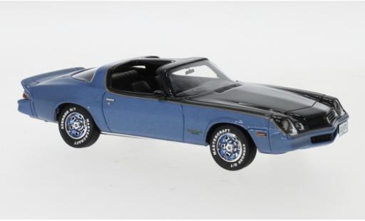 Modelauto Chevrolet Camaro Coupe LT metallic blauw/zwart 1978 1/43 Neo