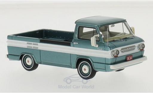 Modelauto Chevrolet Corvair pickup Pick Up metallic turquoise/wit 1963 1/43 Neo