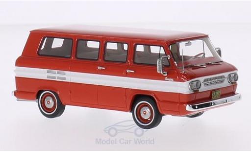 Modelauto Chevrolet Corvair fourgon Window Van rood/wit 1963 1/43 Neo