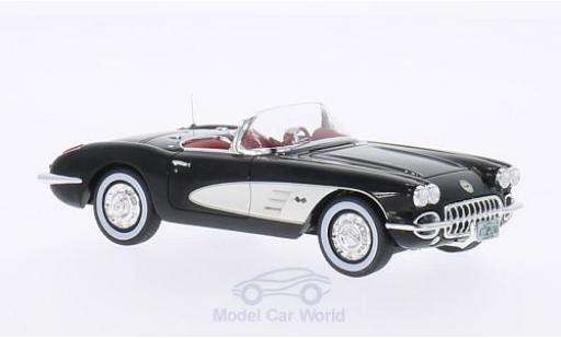 Modelauto Chevrolet Corvette Convertible C1 zwart/wit 1959 1/43 Neo