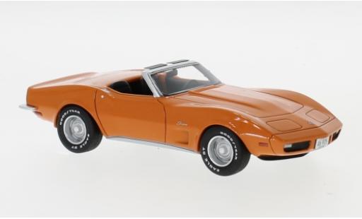 Modelauto Chevrolet Corvette Convertible (C3) Cabriolet oranje 1973 1/43 Neo