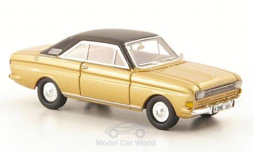 Modelauto Ford Taunus 15M P6 Coupe gold/mat-zwart UN 1/87 Neo