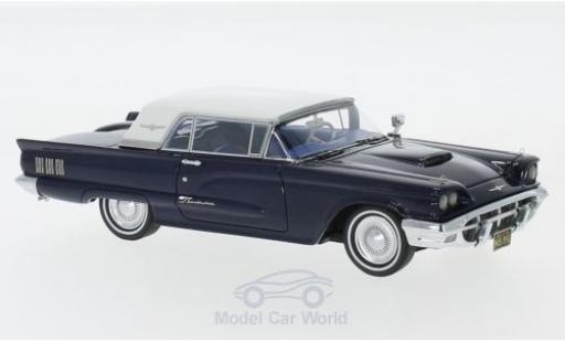 Modelauto Ford Thunderbird Squarebird Hardtop metallic blauw/wit 1960 1/43 Neo