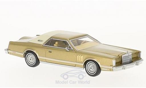 Modelauto Lincoln Continental 1977 Mark V gold/beige 1/64 Neo