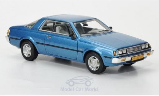 Modelauto Mitsubishi Sapporo Base MkI Coupe metallic blauw 1982 1/43 Neo