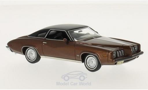 Modelauto Pontiac Grand Am Base metallic bruin/mat-zwart 1973 2-Door 1/43 Neo