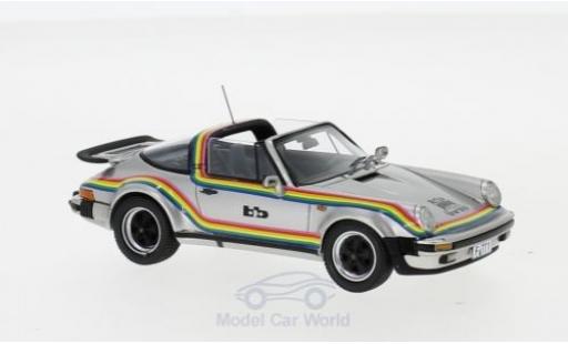 Modelauto Porsche 911 Turbo Targa BB grijs/Dekor 1982 1/43 Neo