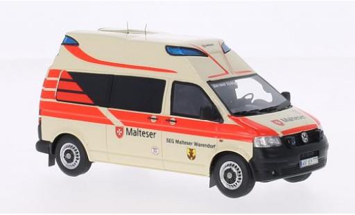 Modelauto Volkswagen T5 T5 GP Hornis Ambulance Malteser 2010 SEG maltais Warendorf 1/43 Neo