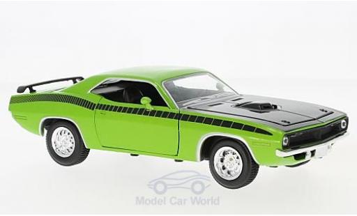 Modelauto Plymouth Cuda 1970 groen/zwart 1/18 New Ray