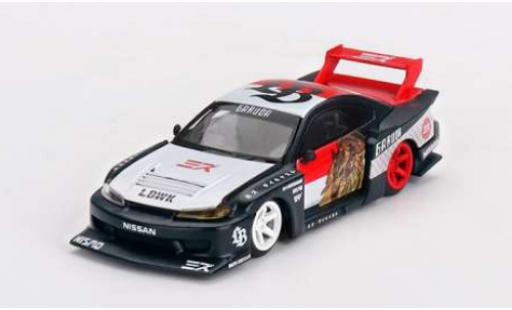 Modelauto Nissan Silvia S15 () L zwart 1/64 Mini GT