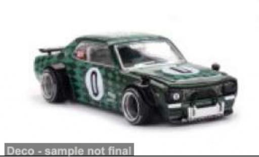 Modelauto Nissan Skyline 2000 GT-R (KPGC10) groen 1969 1/64 Mini GT