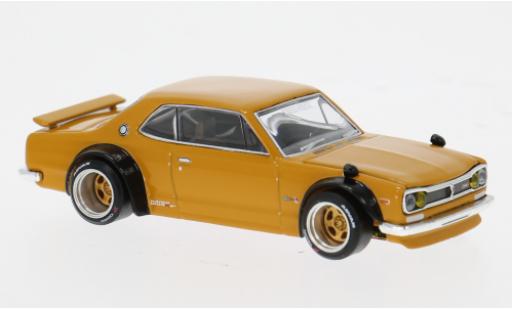 Modelauto Nissan Skyline 2000 GT-R (KPGC10) bruin 1969 1/64 Mini GT
