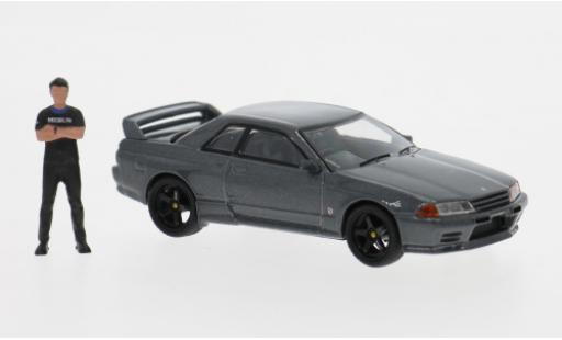Modelauto Nissan Skyline R32 GT-R () grijs 1992 1/64 Mini GT