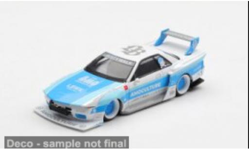 Modelauto Nissan Skyline R32 GTR () blauw/wit 2026 LB-WORKS AMOCULTURE 1/64 Mini GT