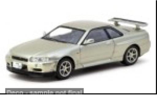 Modelauto Nissan Skyline R34 GT-R beige 1/64 Tarmac Works