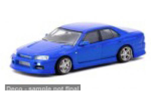 Modelauto Nissan Skyline R34 GT-R blauw 1/64 Tarmac Works