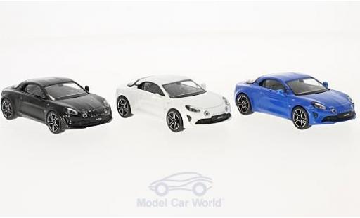 Modelauto Alpine A110 premiere edition Renault 3er-Set metallic blauw/metallic wit 2017 1/43 Norev
