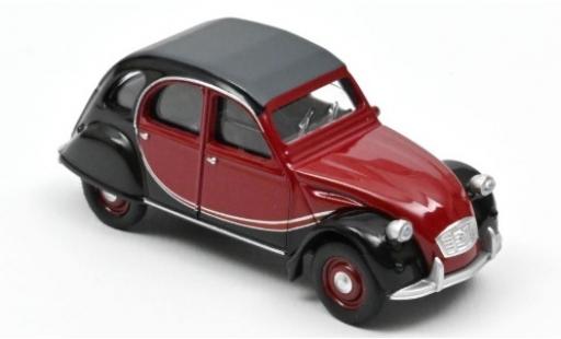 Modelauto Citroen 2CV Charleston rood/zwart 1982 1/64 Norev