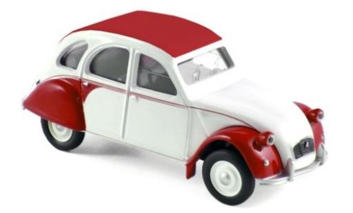 Modelauto Citroen 2CV Dolly wit/rood 1986 1/64 Norev