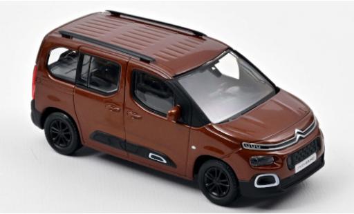 Modelauto Citroen Berlingo Fourgonnette metallic bruin 2020 1/43 Norev