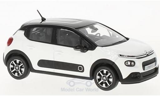 Modelauto Citroen C3 Berline wit/zwart 2016 1/43 Norev