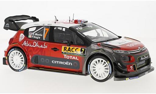 Modelauto Citroen C3 WRC No.7 Rally WM Rally Spanien 2017 K.Meeke/P.Nagle 1/18 Norev
