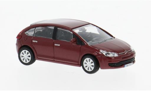 Modelauto Citroen C4 Berline Sedan rood 2004 1/87 Norev