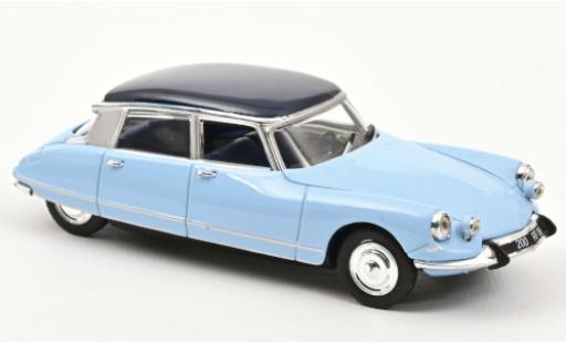 Modelauto Citroen DS 21 Pallas blauw/blauw 1967 1/43 Norev