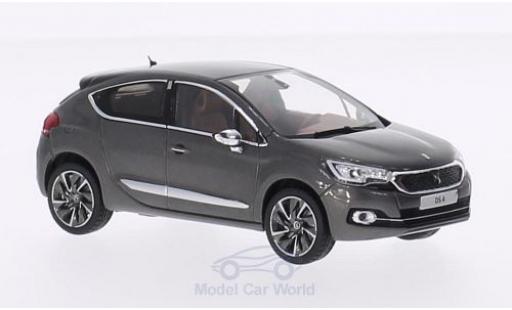 Modelauto DS Automobiles DS4 Berline Citroen DS 4 metallic grijs/zwart 2015 1/43 Norev