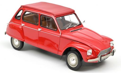 Modelauto Citroen Dyane Berline 6 rood 1974 met vouwdak 1/18 Norev