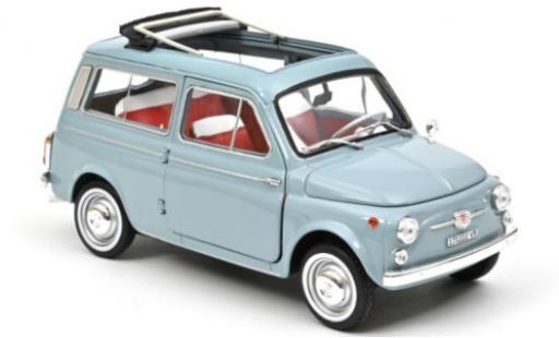 Modelauto Fiat 500 Giardiniera blauw 1964 1/18 Norev