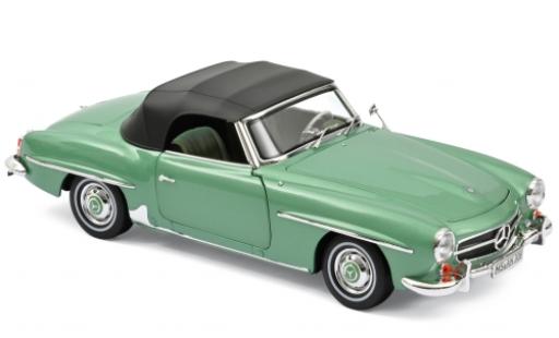 Modelauto Mercedes 190 Base SL (W121 BII) metallic groen 1957 SoftTop couch&Atilde;&copy; ein 1/18 Norev