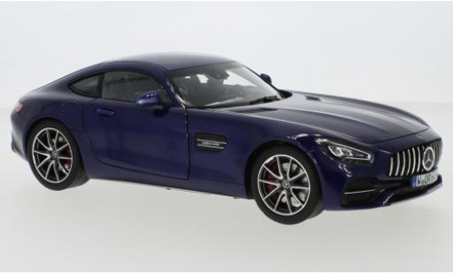 Modelauto Mercedes AMG GT GT S (C190) metallic blauw 2019 1/18 Norev