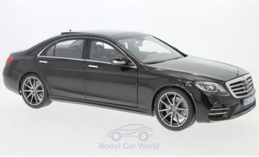 Modelauto Mercedes S AMG S-Class Line metallic zwart 2018 1/18 Norev