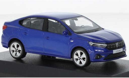 Modelauto Dacia Logan Berline metallic blauw 2021 1/43 Norev