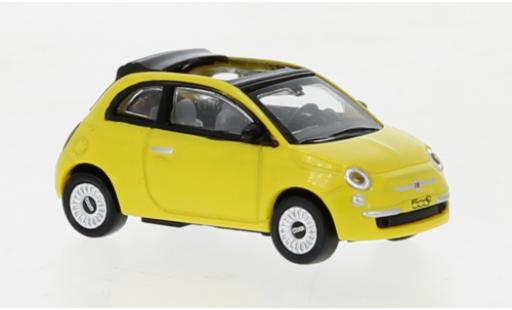 Modelauto Fiat 500C Cabrio C geel 2009 1/87 Norev