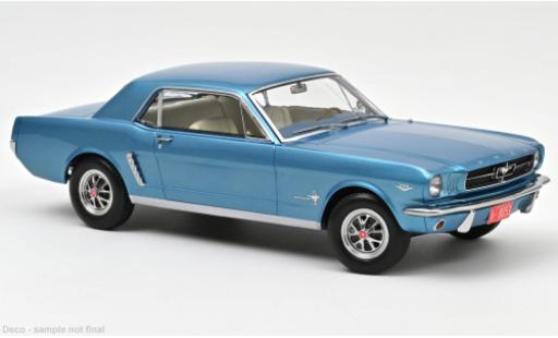 Modelauto Ford Mustang Hardtop Coupe metallic turquoise 1965 1/18 Norev