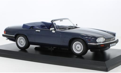 Modelauto Jaguar XJ 5.3 H.E. Convertible -S Cabriolet metallic blauw 1988 1/18 Norev