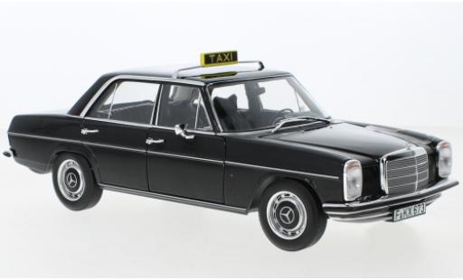 Modelauto Mercedes 200 Base (W115) zwart Taxi 1968 1/18 Norev