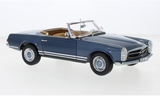 Modelauto Mercedes 230 Base SL (W113) metallic blauw 1963 1/18 Norev