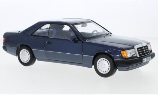 Modelauto Mercedes Classe E Coupe 300 CE-24 (C124) metallic blauw 1990 1/18 Norev