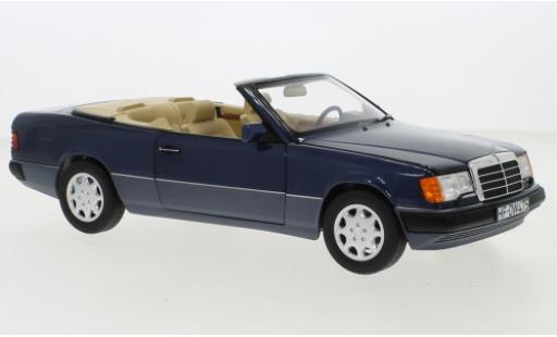 Modelauto Mercedes 300 Coupe CE-24 Cabriolet (A124) metallic blauw 1990 1/18 Norev