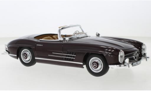 Modelauto Mercedes 300 Roadster SL (W198 II) rood 1957 1/18 Norev