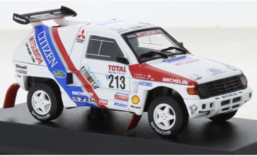 Modelauto Mitsubishi Pajero Base wit No.213 Rally Paris Dakar 1992 1/43 Norev