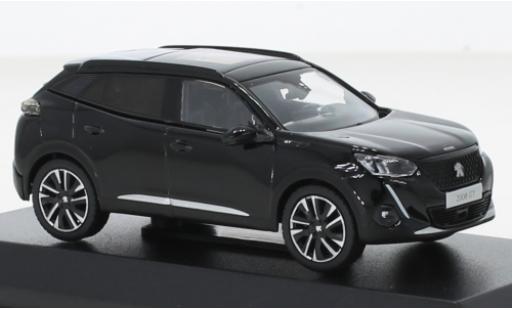 Modelauto Peugeot 2008 GT metallic zwart 2020 1/43 Norev