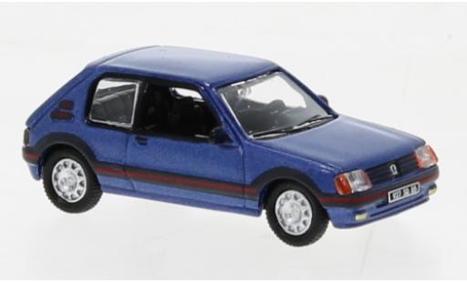 Modelauto Peugeot 205 GTI 1.9 metallic blauw 1990 1/87 Norev