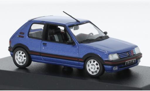Modelauto Peugeot 205 GTI 1.9 metallic blauw 1992 1/18 Norev